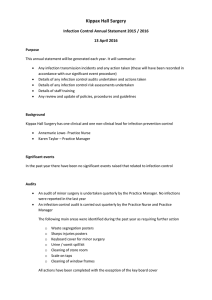 Infection control annual statement 2015/2016