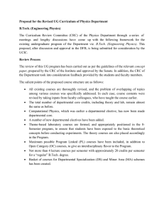 Proposal for the Revised UG Curriculum of Physics Department B