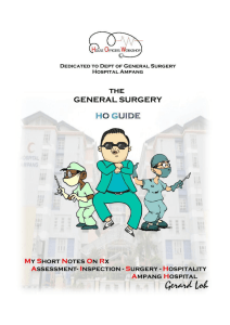 THE SURGICAL GUIDE - House Officers Workshop Malaysia