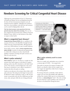 Newborn Screening for Critical Congenital Heart Disease