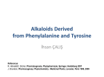 Alkaloids Derived from Phenylalanine and Tyrosine