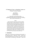 A Categorical View on Algebraic Lattices in Formal
