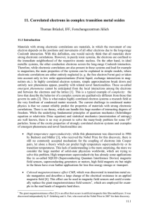 11. Correlated electrons in complex transition metal oxides