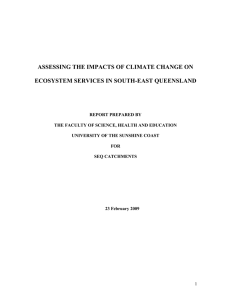 Assessing the impact of climate change on ecosystem services in