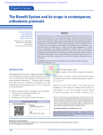 The Benefit System and its scope in contemporary orthodontic