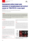 Unsuspected axillary lymph node metastasis of nasopharyngeal and