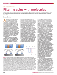 Organic spintronics: Filtering spins with molecules