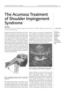 The Acumoxa Treatment of Shoulder Impingement Syndrome