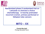 Recurrent ovarian, primary peritoneal or fallopian tube