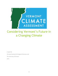 Considering Vermont`s Future in a Changing Climate: The First