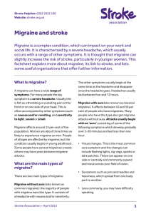 Migraine and stroke - Stroke Association