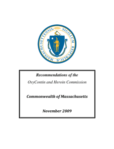 Recommendations of the OxyContin and Heroin Commission