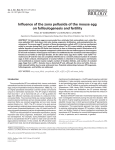 Influence of the zona pellucida of the mouse egg on folliculogenesis