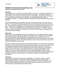 Pediatric Sensorineural Hearing Loss