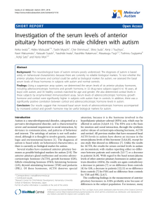 Investigation of the serum levels of anterior pituitary hormones in