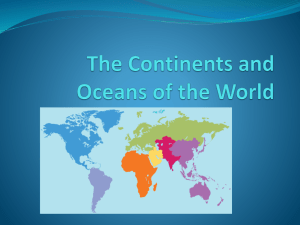 The Continents and Oceans of the World