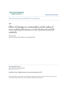 Effect of changes in contractility on the index of myocardial