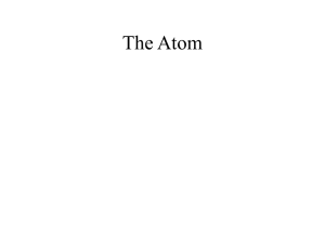The Atom - VCE Chemistry
