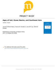 Ages of Sail, Ocean Basins, and Southeast Asia