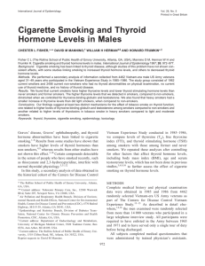 Cigarette Smoking and Thyroid Hormone Levels in Males