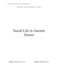 Social Life in Ancient Greecex