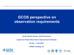 GCOS perspective on observation requirements