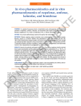 In vivo pharmacokinetics and in vitro pharmacodynamics of