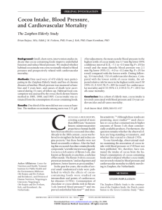 Cocoa Intake, Blood Pressure, and Cardiovascular