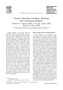 Genetic Disorders and Bone Affecting the Craniofacial Skeleton