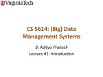 CS 5614: (Big) Data Management Systems