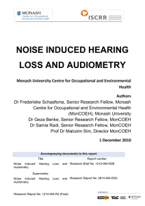 Noise Induced Hearing Loss and Audiometry