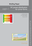 DC power distribution for server farms