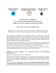 International Conference on Climate Change and Disater