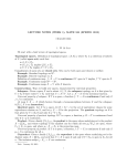 LECTURE NOTES (WEEK 1), MATH 525 (SPRING
