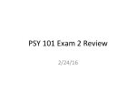 PSY 101 Exam 2 Review - MSU College of Social Science