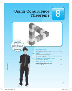 Using Congruence Theorems