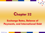 Exchange Rates, Balance of Payments, and International Debt
