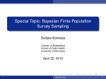 Special Topic: Bayesian Finite Population Survey