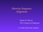 Pairwise Sequence Alignment