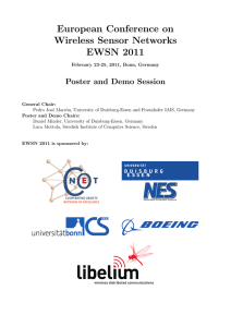 European Conference on Wireless Sensor Networks EWSN 2011