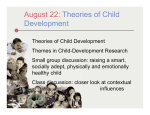 August 22: Theories of Child Development