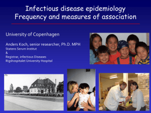 Infectious disease epidemiology Frequency and