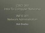 CSCI 360 Intro To Computer Networks INFS 361 Network