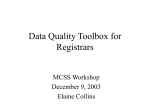 Data Quality Toolbox for Registrars