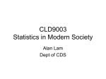 GED 111(CDS111) Statistics in Modern Society