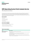 HPE Operating System Patch Analysis Service