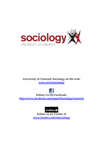 What is sociology? - University of Limerick