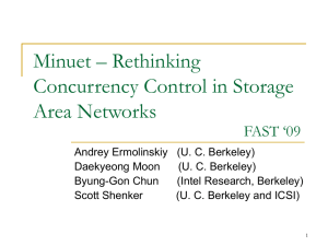 Minuet – Rethinking Concurrency Control in Storage Area Networks