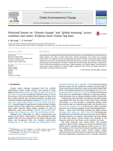 Polarized frames on “climate change” and “global warming” across