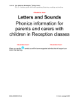 Phonics Information For Reception Parents